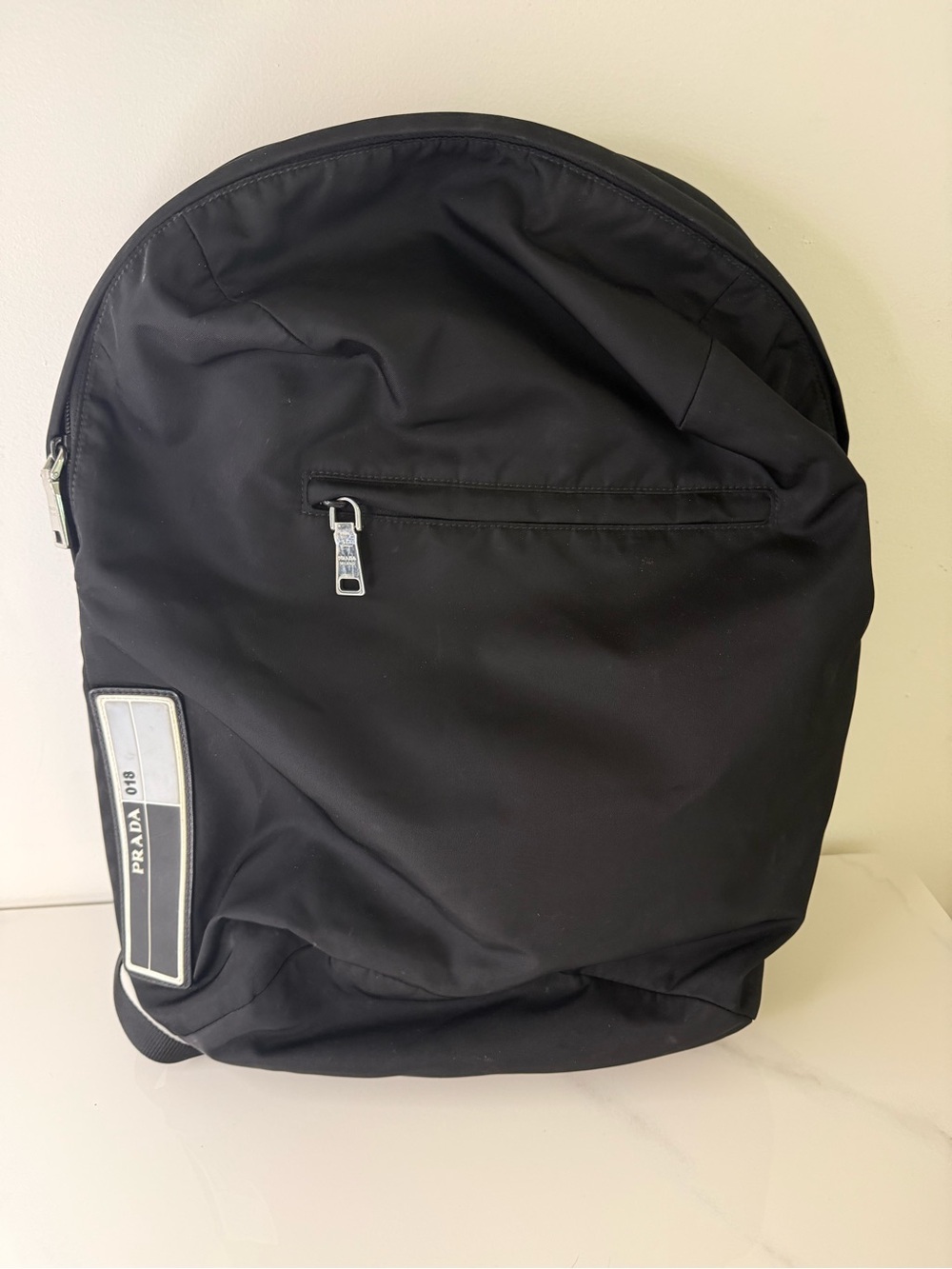 Prada 018 Black Nylon Parachute Backpack Silver Hardware - Picture 11 of 11